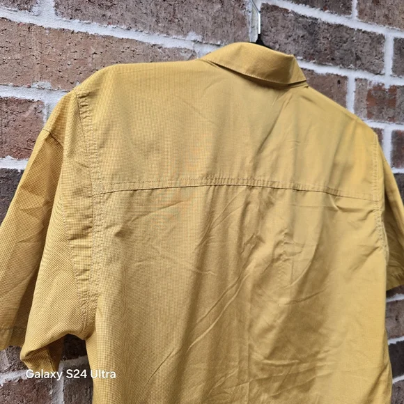 Kuhl Eluxer Yellow Button Up Men's Shirt - Picture 8 of 10